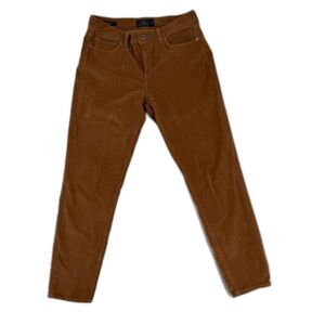 Lucky Brand Brown Corduroy Skinny Pants Women's Size 6 Mid Rise Stretch 5 Pocket